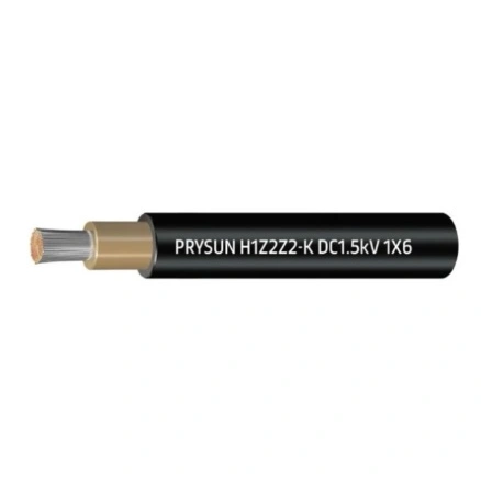 Przewód solarny H1Z2Z2-K 1x6 czarny  (sz.500m)