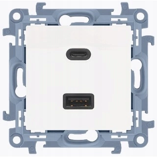 Simon10 Ładowarka USB C+A 30W 230V biały
