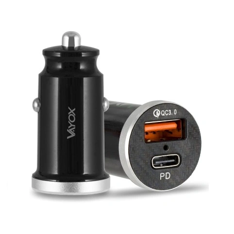 Ładowarka samochodowa USB-C PD + USB-A QC 3.0