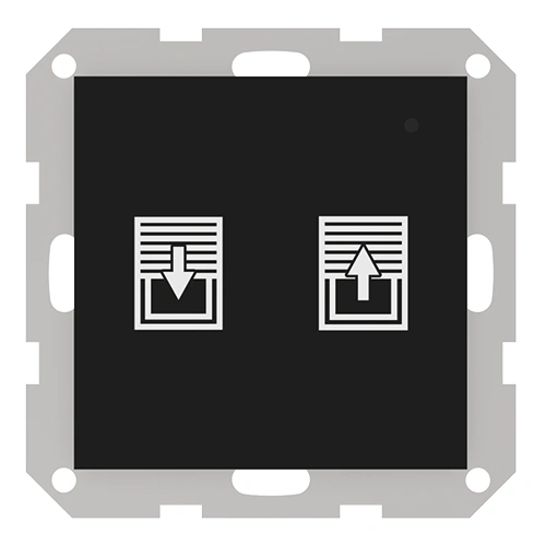 Włącznik rolet FRAME FZ-02m szklany czarny
