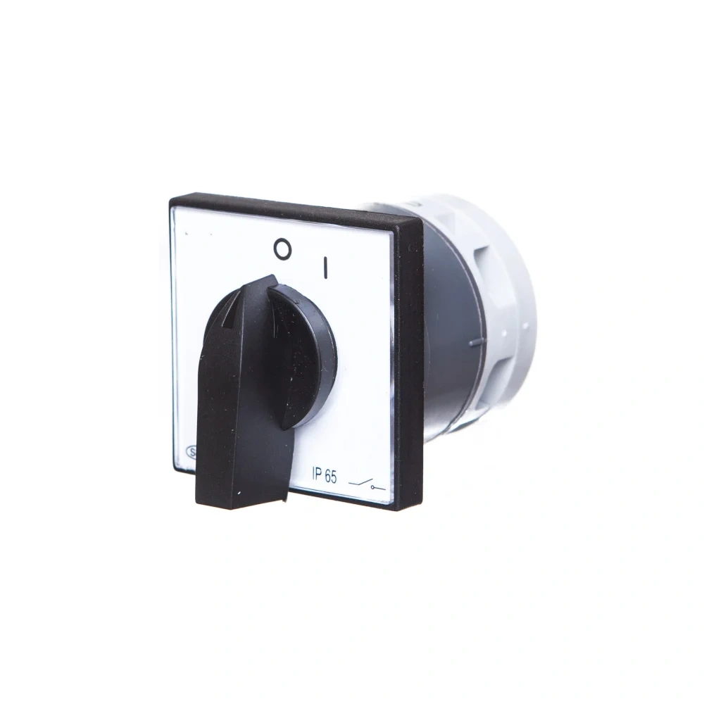 Łuk E12-52 IP65 0-1 1-fazowy łącznik krzywkowy z płytką przed