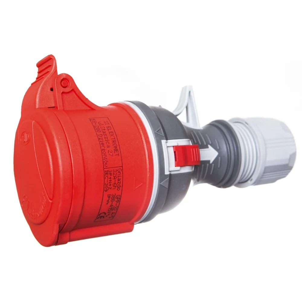 Gniazdo 32A 5P 400V IP44 GPP przen. proste PREMIUM