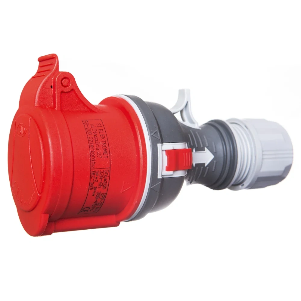 Gniazdo 32A 4P 400V IP44 GPP przen. proste PREMIUM