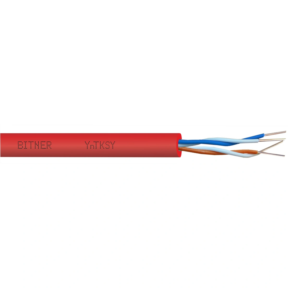 Kabel telekomunikacyjny YnTKSY 2x2x0,8 czerwony (bęben)