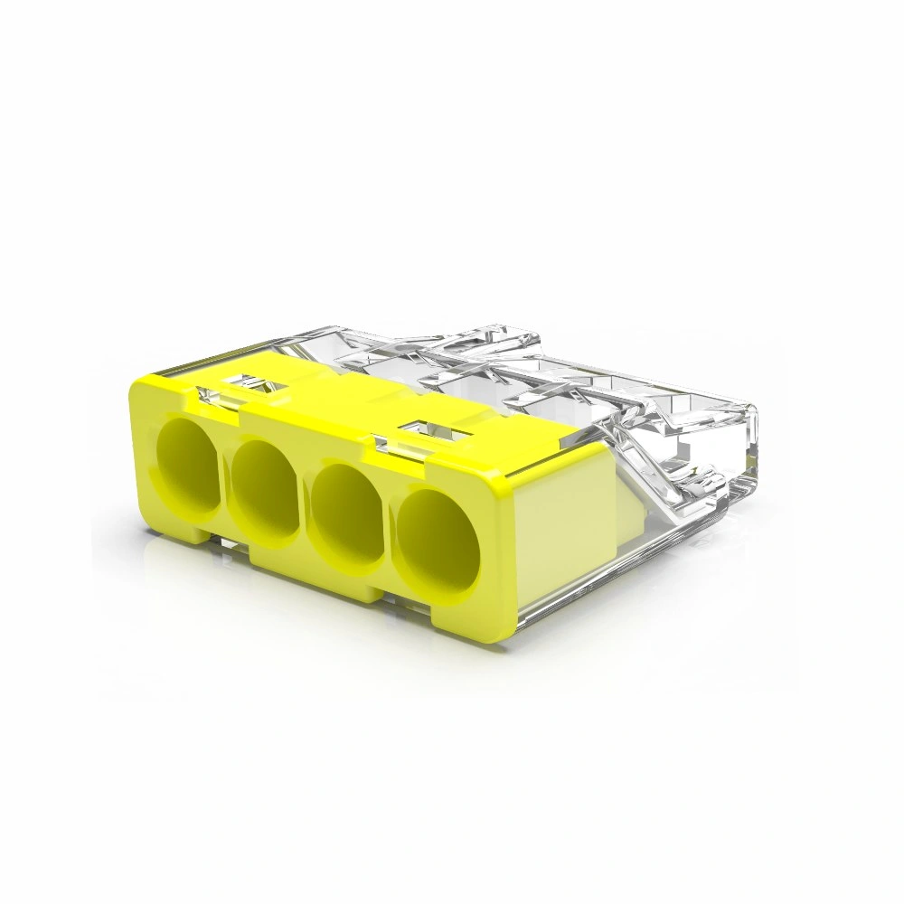 Szybkozłączka mini 4x0,2-2,5mm2 bok żółty (1opak.=100szt.)