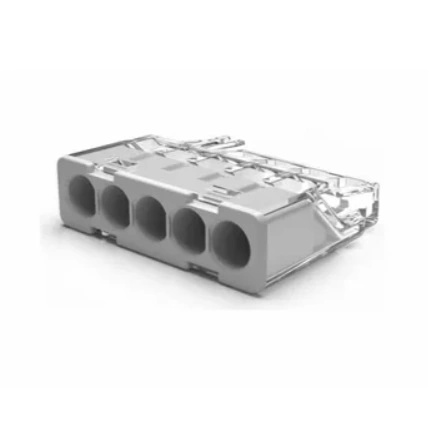 Szybkozłączka mini 5x0,2-2,5mm2 bok szary (1opak.=100szt.)