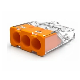 Szybkozłączka mini 3x0,2-2,5mm2 bok pomarańczowy (1opak.=100szt.)