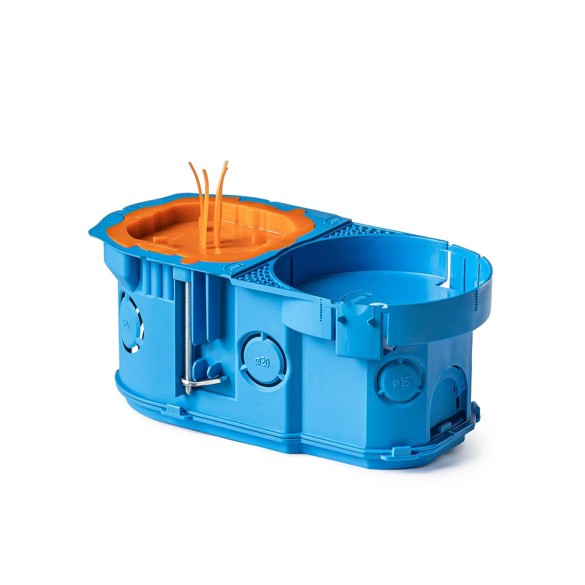 Puszka do pustych ścian GK 2x60mm z pokrywą sygnalizacyjną, głęboka