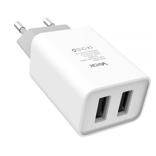 Ładowarka sieciowa 2xUSB 2,1A