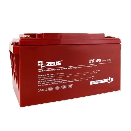 Akumulator bezobsługowy ZEUS 65Ah/12V