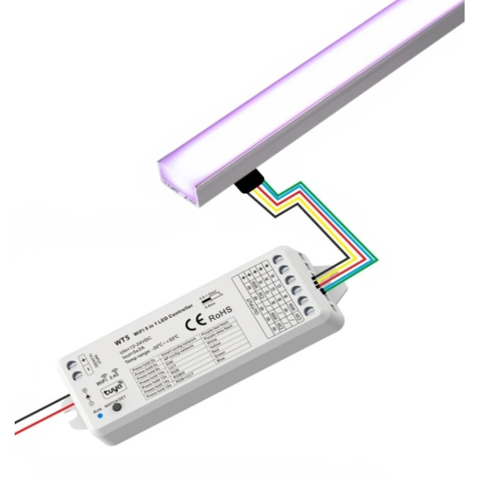 Odbiornik RGB + CCT LED 5*3A TUYA BLACK WT5