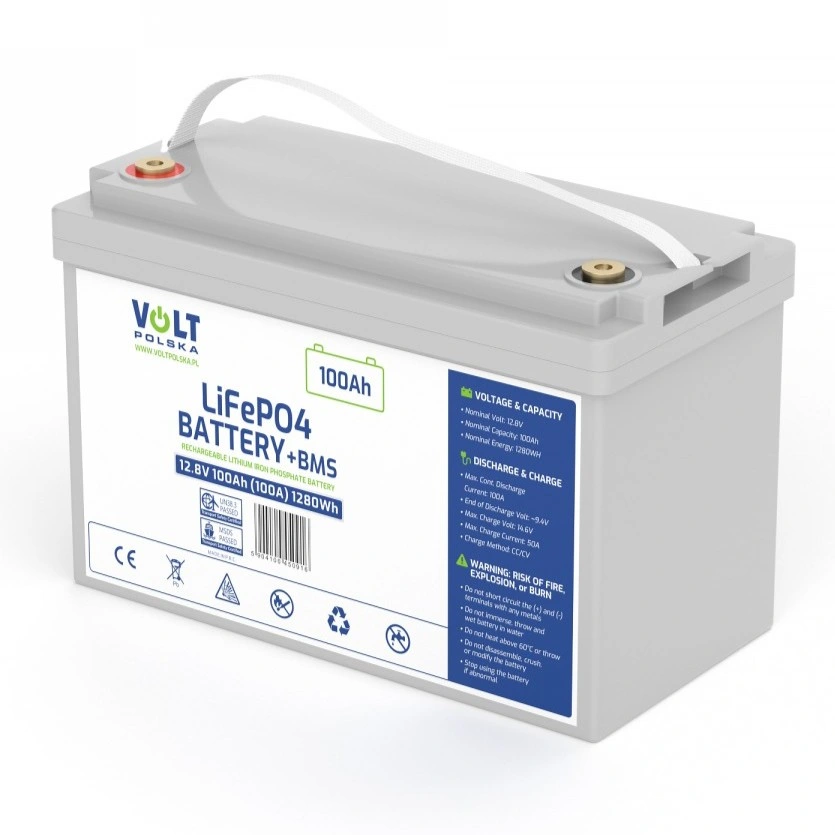 Akumulator LiFePO4 12,8V 100Ah (100A) + BMS bezobsługowy