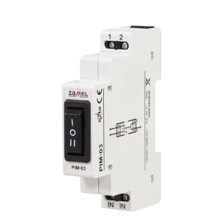 Przełącznik INSTALACYJNY I-0-II 230V, Typ: PIM-03