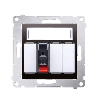 Simon54 Gniazdo głośnikowe 1-krotne antracyt