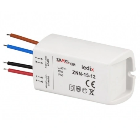 Zasilacz LED natynkowy 12V DC 15W TYP: ZNN-15-12