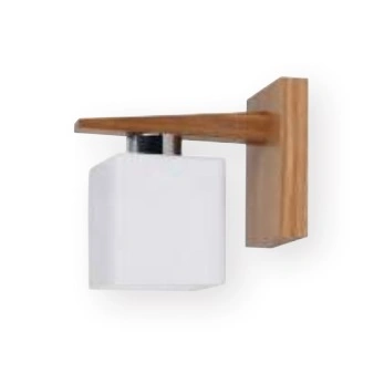 SAGA Kinkiet E27 1x60W dąb naturalny/G0770